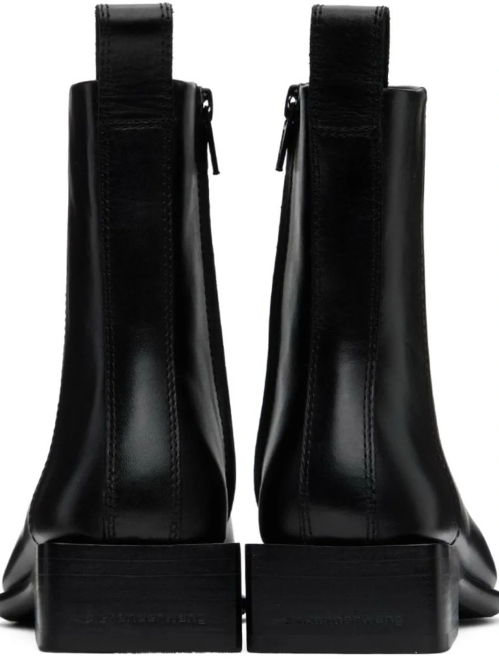 Alexander Wang Black Leather Women's Ankle Boots - Picture 4 of 12